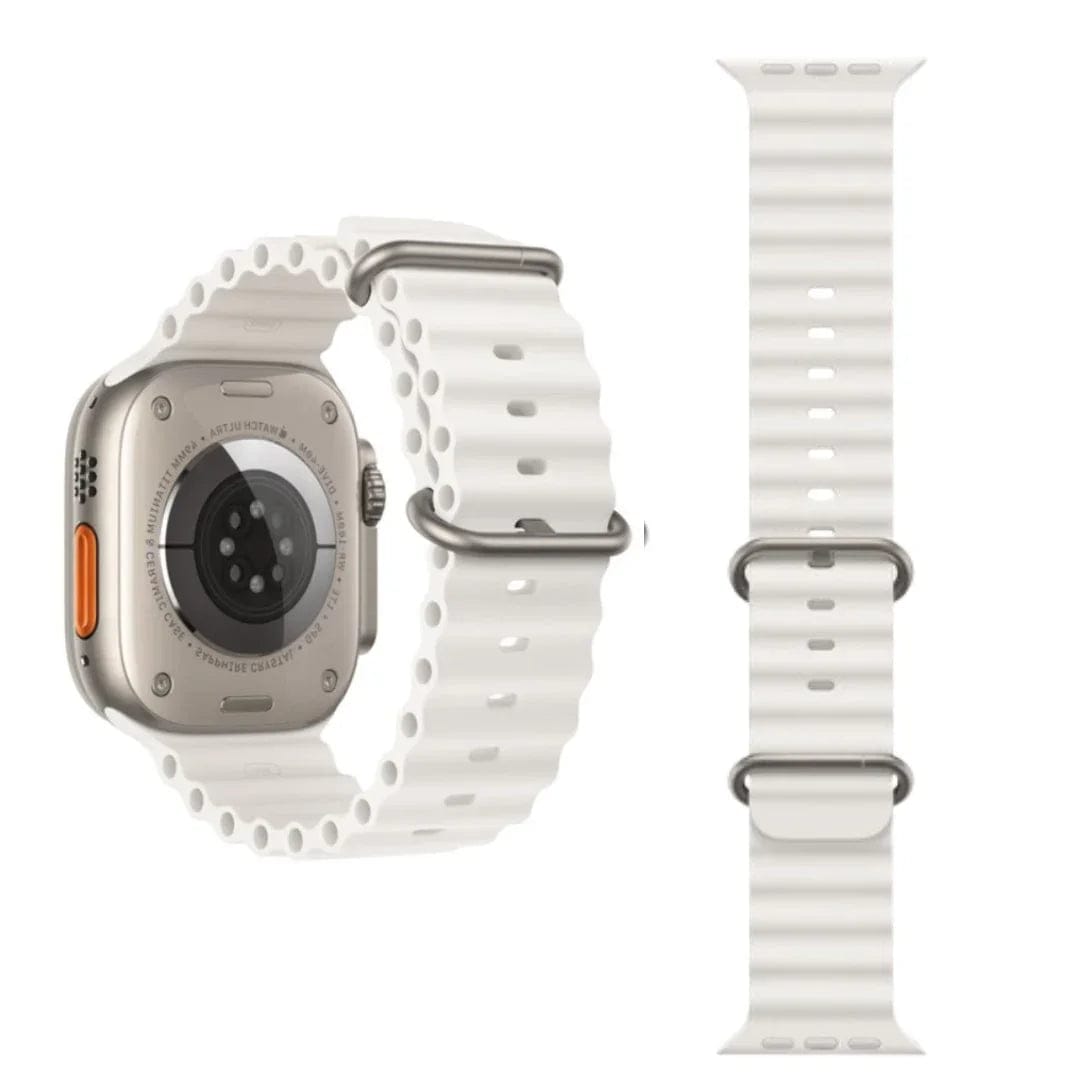 Pulseira Silicone Oceano - 1001 Cenas 1001 Cenas 44-45-47-49mm / Branco