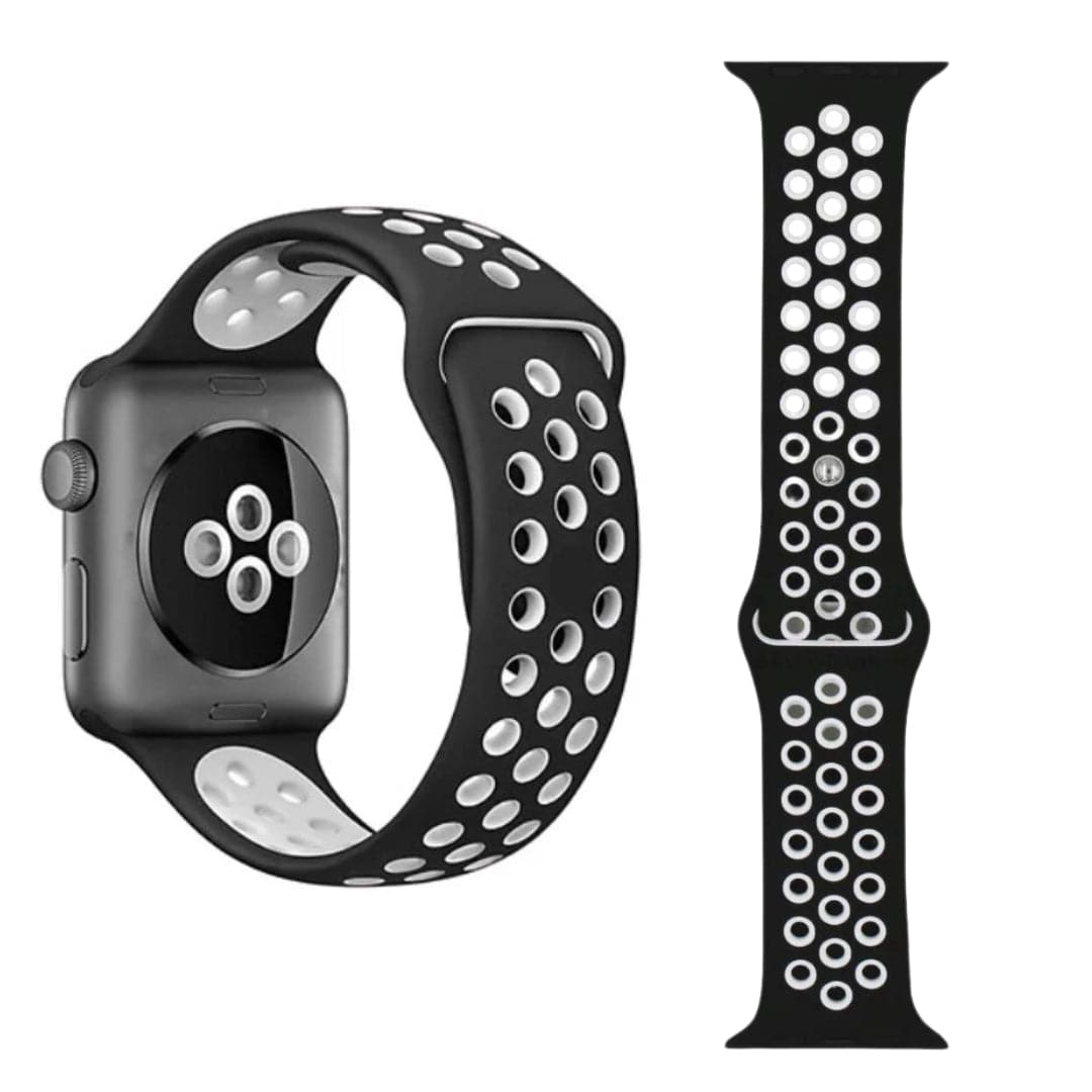 Pulseira Silicone Desportiva - 1001 Cenas 1001 Cenas 44-45-47-49mm / Preto-Branco