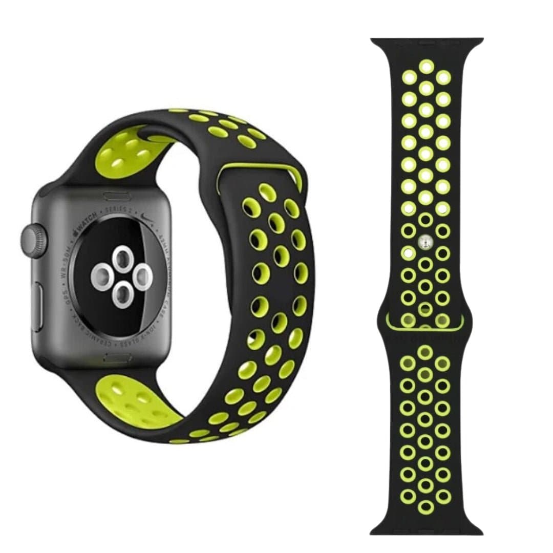 Pulseira Silicone Desportiva - 1001 Cenas 1001 Cenas 44-45-47-49mm / Preto-Verde
