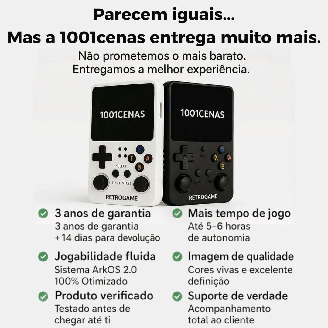 Consola RETROGAME Portátil - 1001 Cenas 1001 Cenas Branco