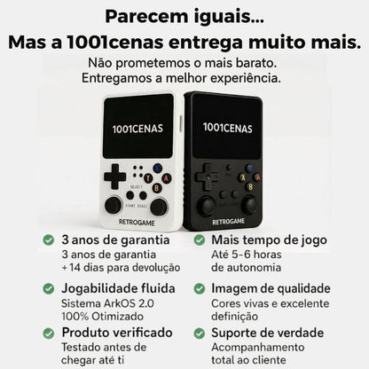Consola RETROGAME Portátil - 1001 Cenas 1001 Cenas Branco