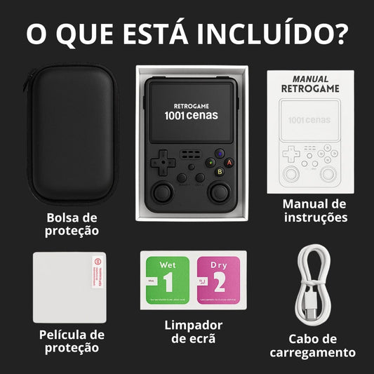Consola RETROGAME Portátil - 1001 Cenas 1001 Cenas Branco