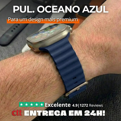 Pulseira Silicone Oceano - 1001 Cenas 