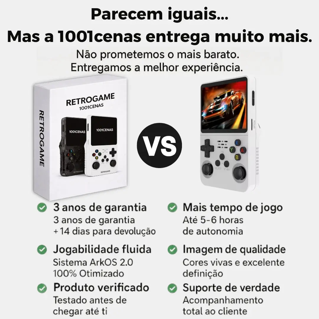 Consola RETROGAME Portátil - 1001 Cenas 1001 Cenas Branco